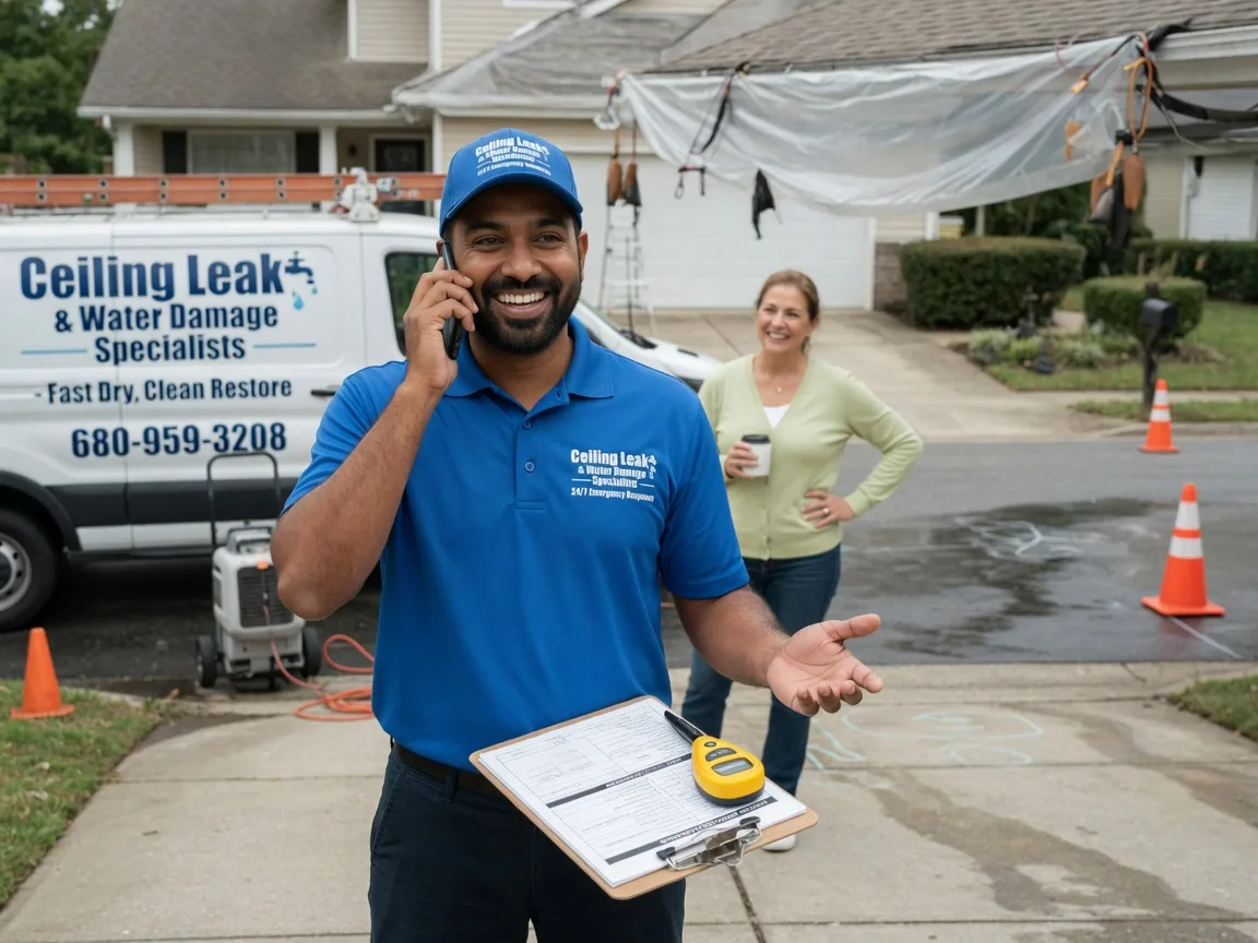Ceiling Leak Cleanup Dumont, IA FAQs